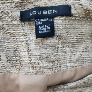 Louben Textured Blazer in Neutral Tones